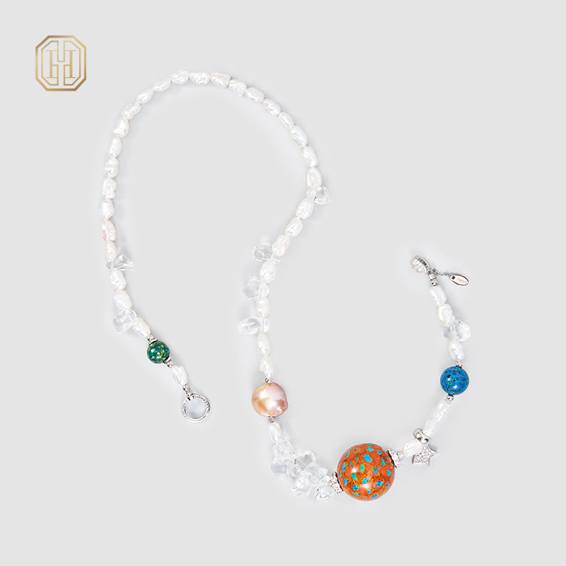 Original Handmade Natural Pearls Collar Chain  by OHGG - OHGGRN24253