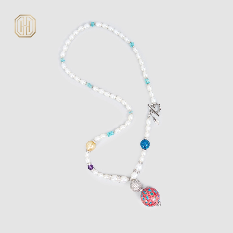 Original Handmade Natural Pearls Collar  by OHGG - OHGGRN24246