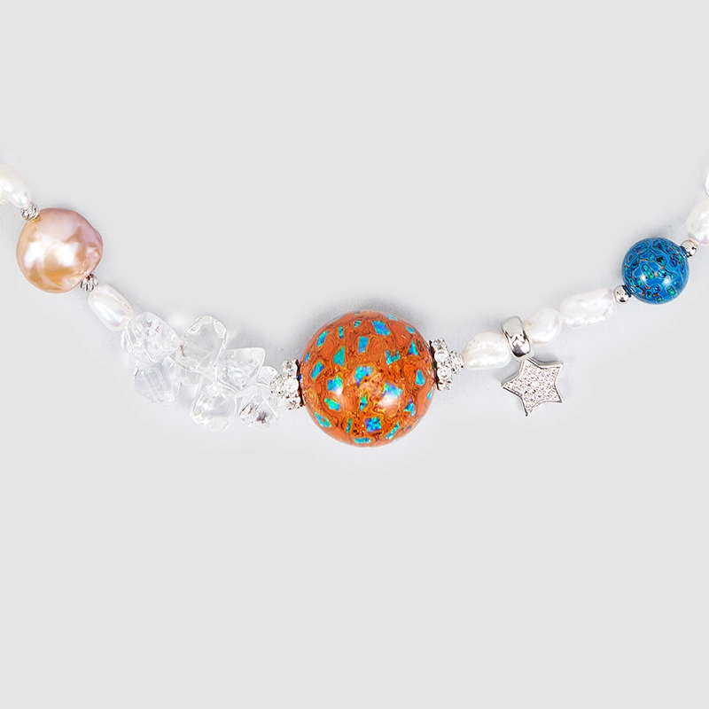Original Handmade Natural Pearls Collar Chain  by OHGG - OHGGRN24253