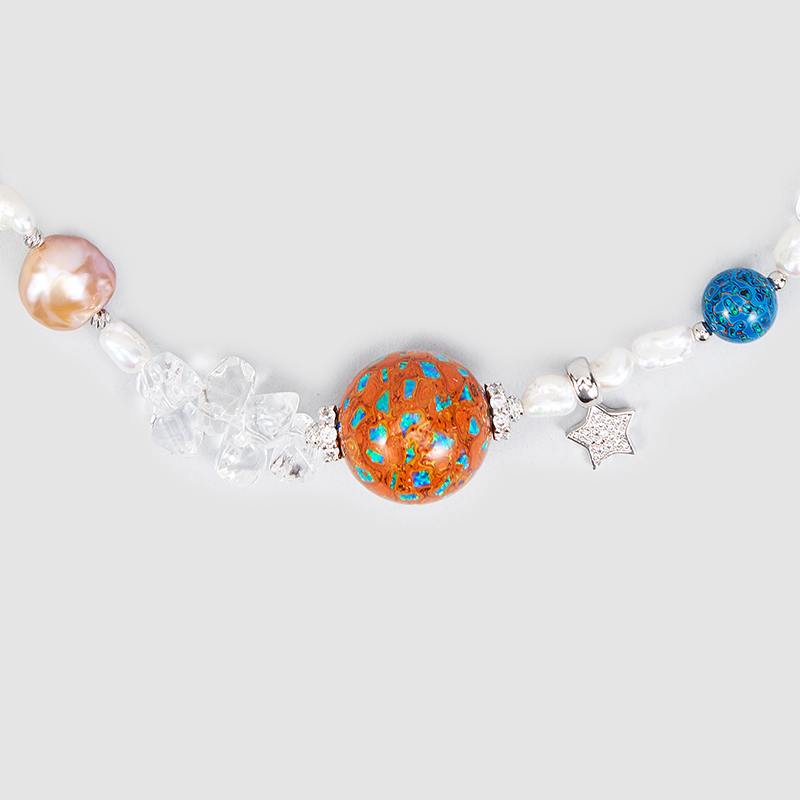 Original Handmade Natural Pearls Collar Chain  by OHGG - OHGGRN24253
