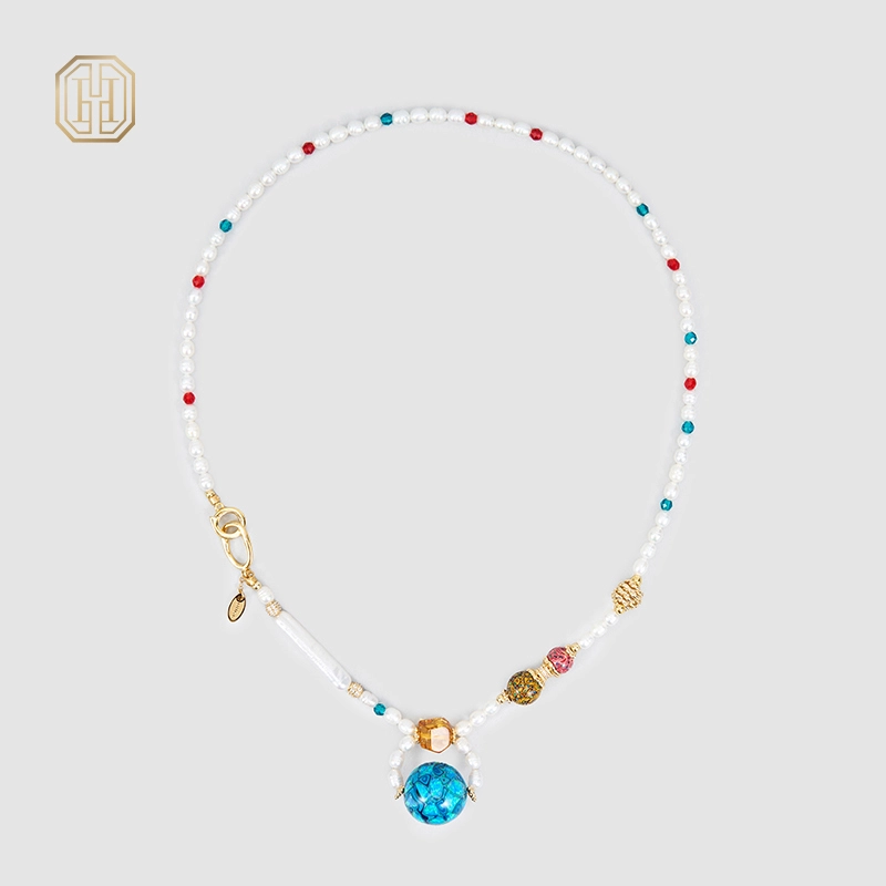 Original Handmade Natural Pearls Collar Chain  by OHGG - OHGGRN24254