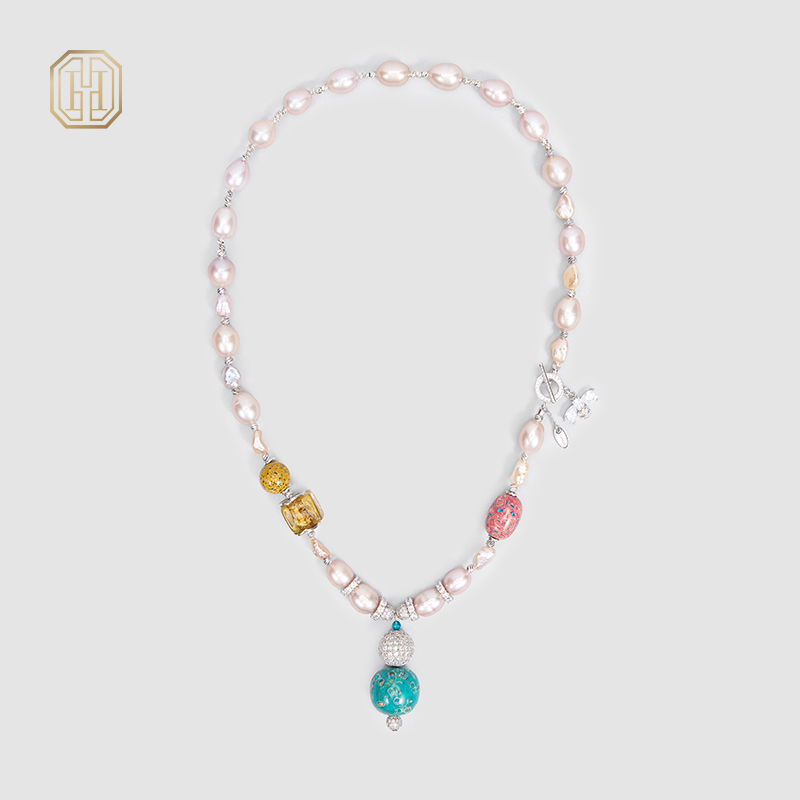 Original Handmade Natural Pearls Collar  by OHGG - OHGGRN24244