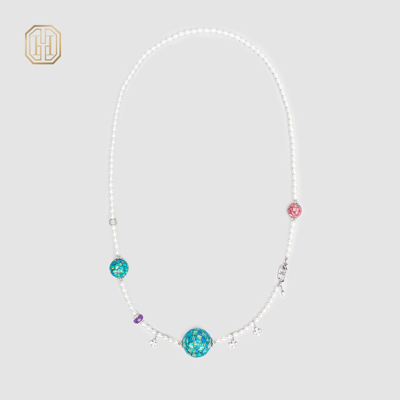 Original Handmade Natural Pearls Long necklace  by OHGG - OHGGRN24238