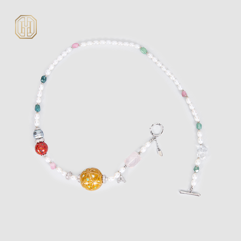 Original Handmade Natural Pearls Collar  by OHGG - OHGGRN24247