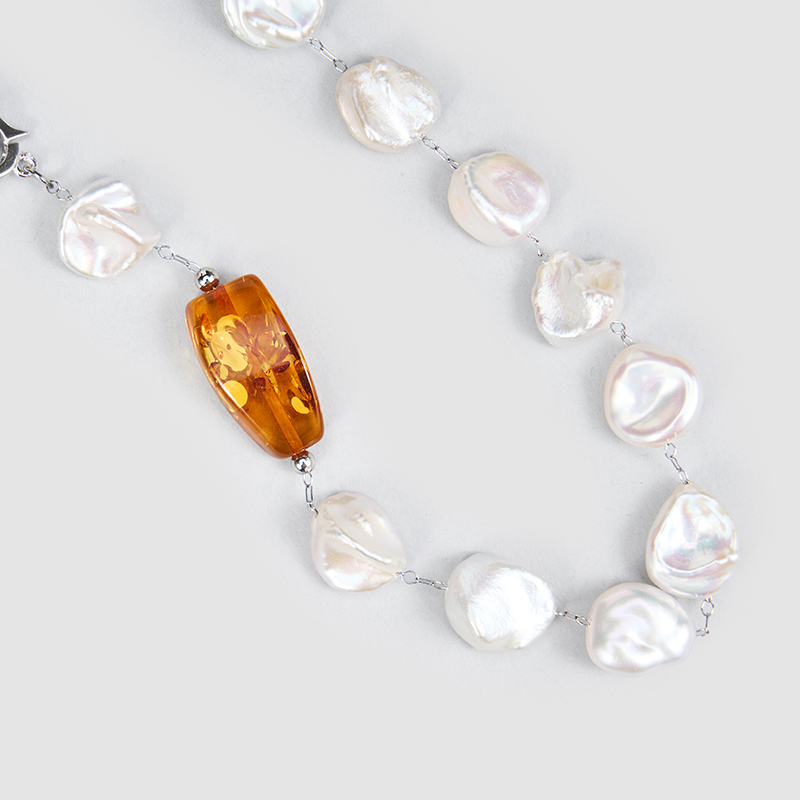 Original Handmade Natural Pearls Sweater chain  by OHGG - OHGGRN24248
