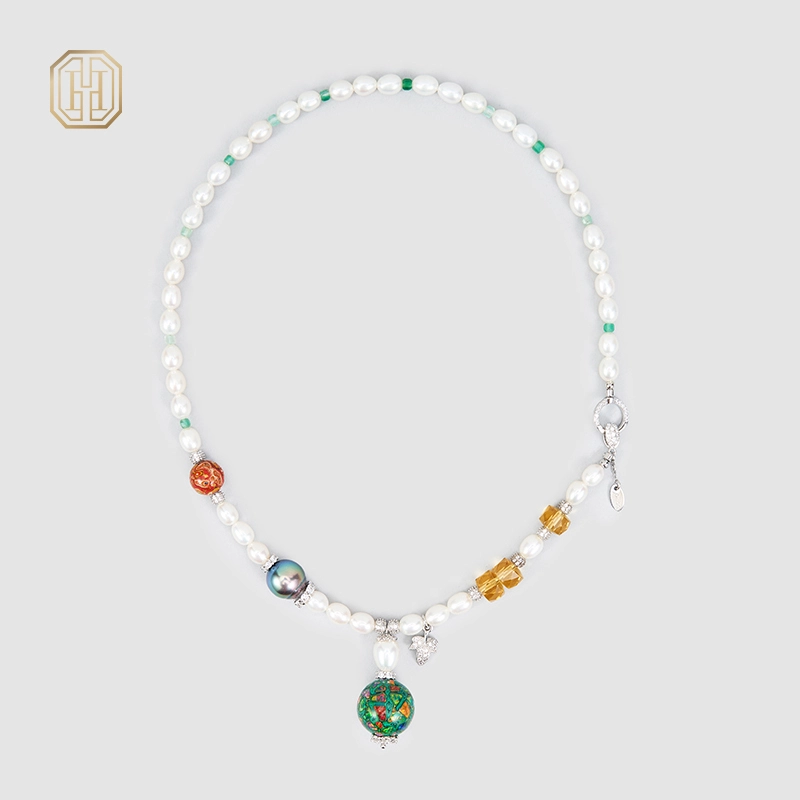 Original Handmade Natural Pearls Collar  by OHGG - OHGGRN24245
