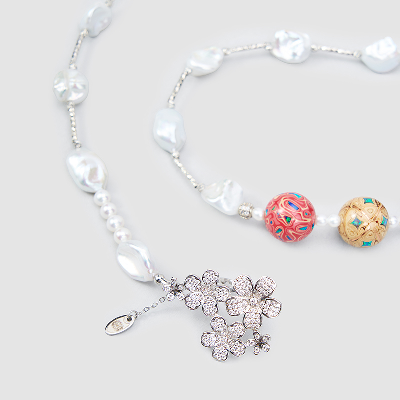 Original Handmade Natural Pearls Collar  by OHGG - OHGGRN24241