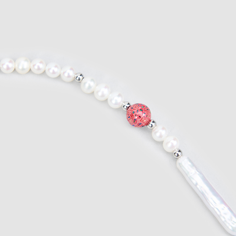 Original Handmade Natural Pearls Collar  by OHGG - OHGGRN24249