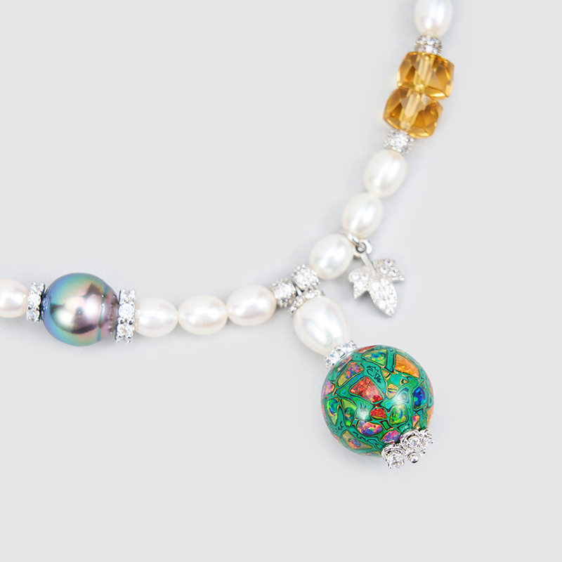 Original Handmade Natural Pearls Collar  by OHGG - OHGGRN24245