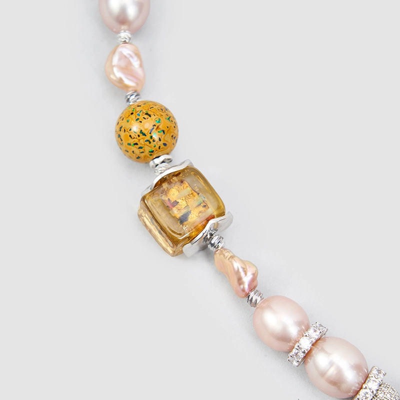 Original Handmade Natural Pearls Collar  by OHGG - OHGGRN24244