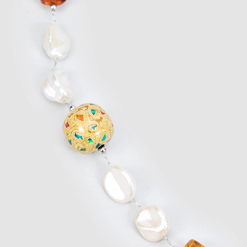 Original Handmade Natural Pearls Sweater chain  by OHGG - OHGGRN24248