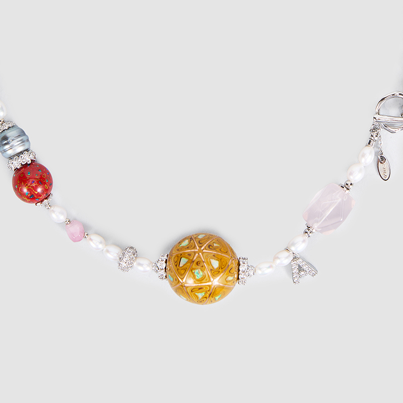 Original Handmade Natural Pearls Collar  by OHGG - OHGGRN24247