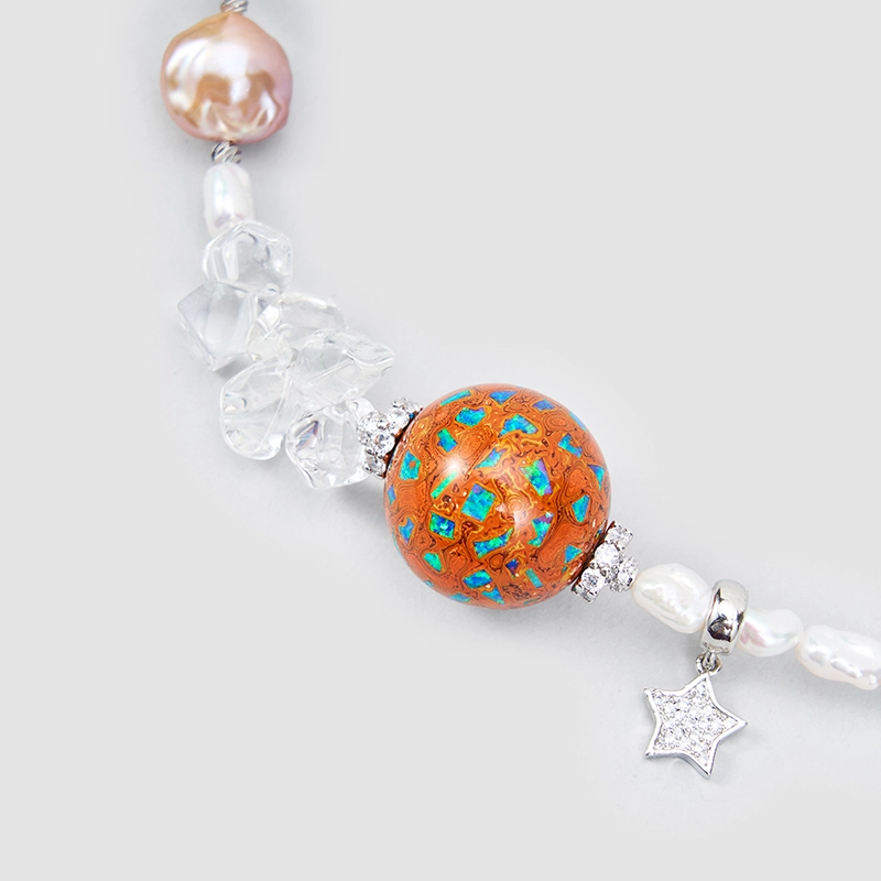 Original Handmade Natural Pearls Collar Chain  by OHGG - OHGGRN24253