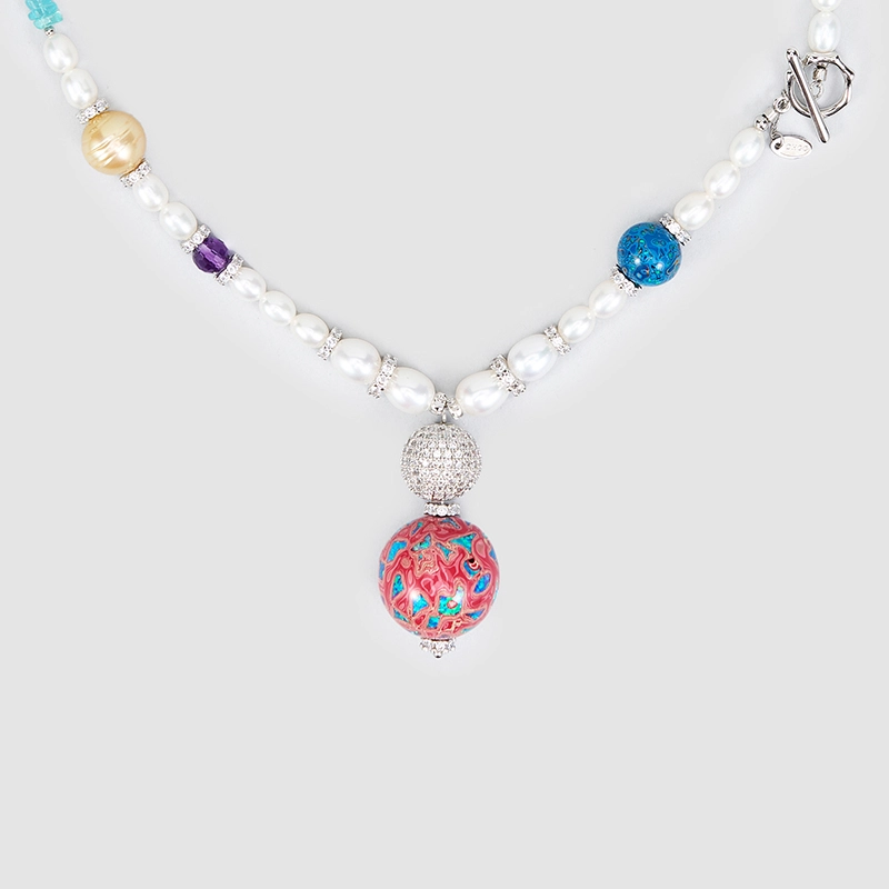 Original Handmade Natural Pearls Collar  by OHGG - OHGGRN24246