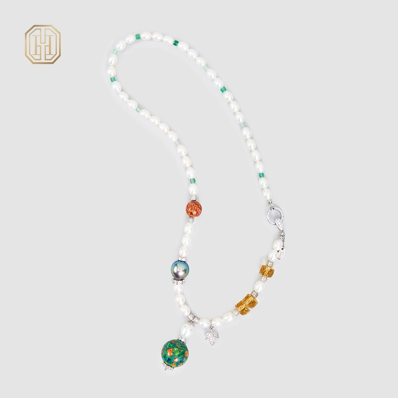 Original Handmade Natural Pearls Collar  by OHGG - OHGGRN24245