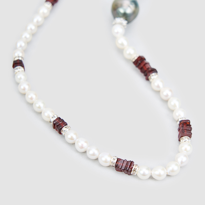 Original Handmade Natural Pearls Collar Chain  by OHGG - OHGGRN24250