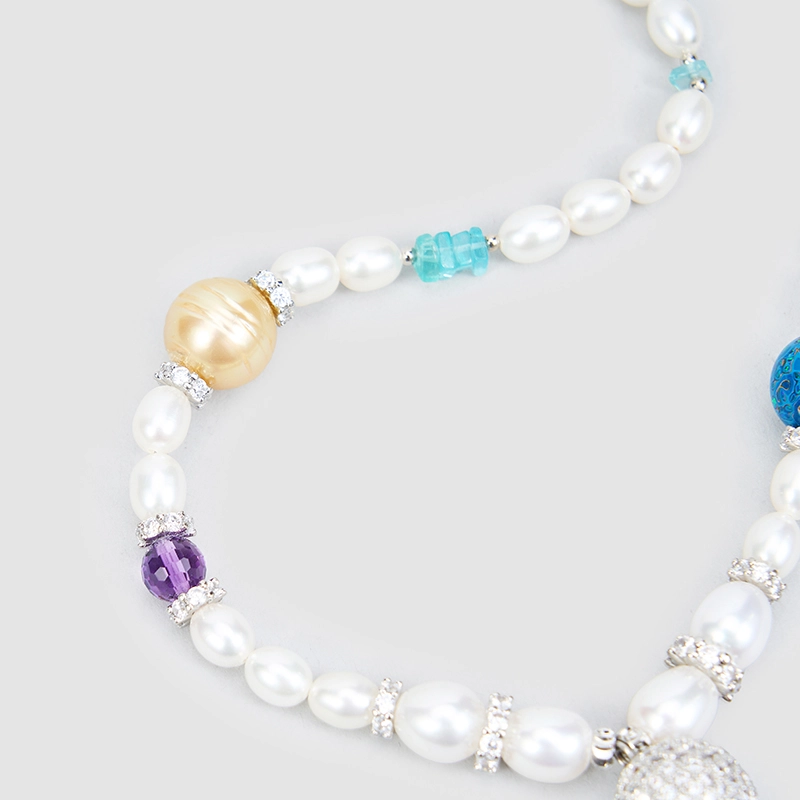 Original Handmade Natural Pearls Collar  by OHGG - OHGGRN24246