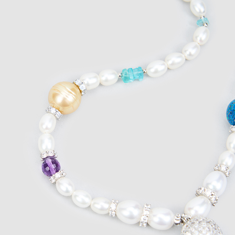 Original Handmade Natural Pearls Collar  by OHGG - OHGGRN24246
