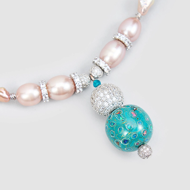 Original Handmade Natural Pearls Collar  by OHGG - OHGGRN24244
