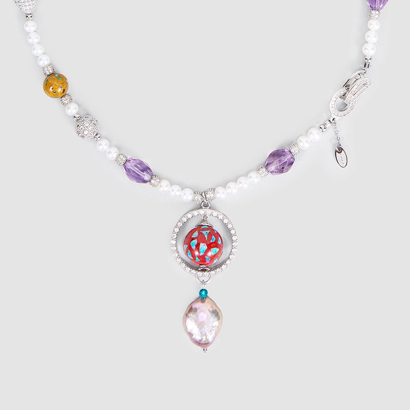 Original Handmade Natural Pearls Collar  by OHGG - OHGGRN24236