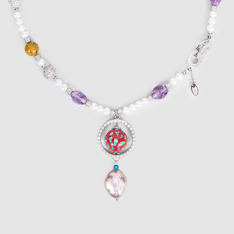 Original Handmade Natural Pearls Collar  by OHGG - OHGGRN24236