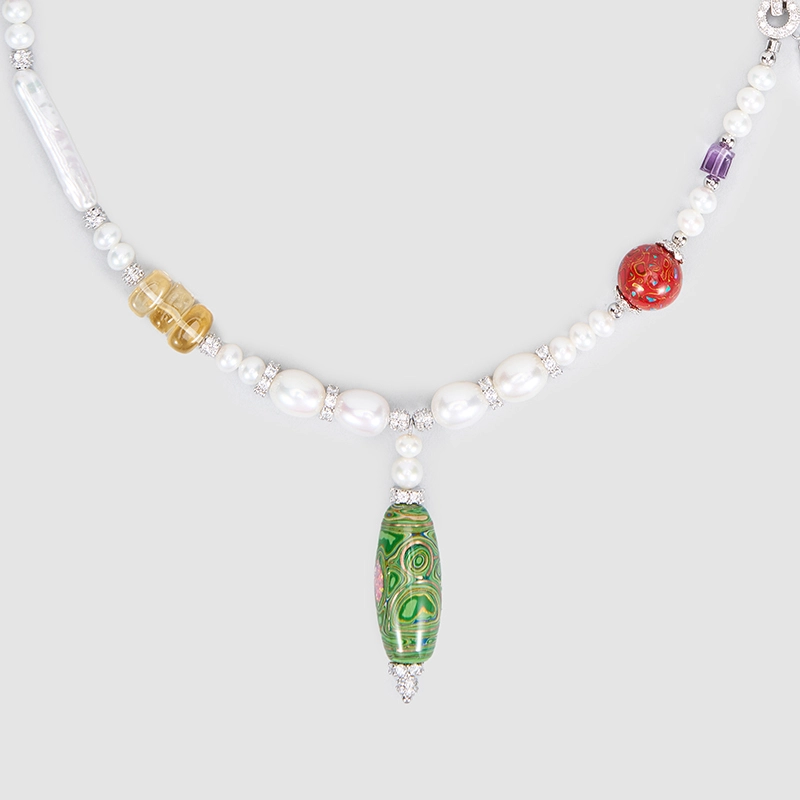 Original Handmade Natural Pearls Collar  by OHGG - OHGGRN24237