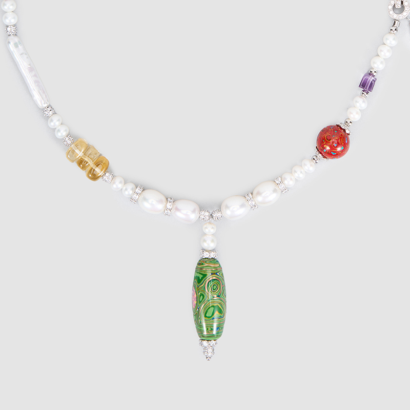 Original Handmade Natural Pearls Collar  by OHGG - OHGGRN24237