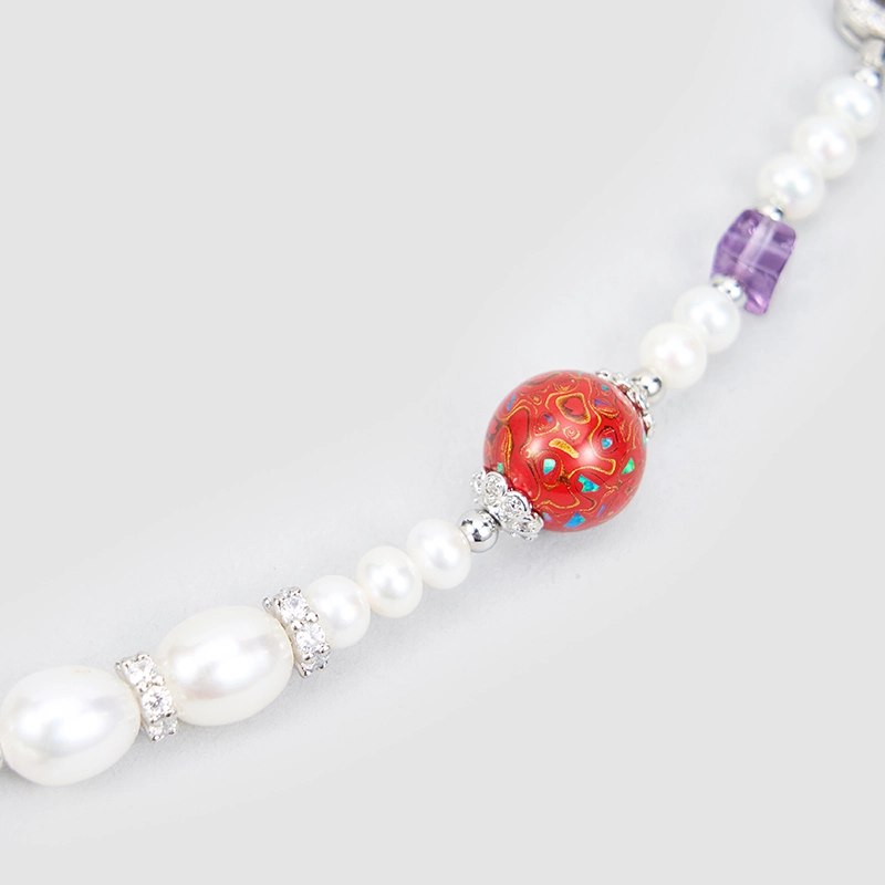 Original Handmade Natural Pearls Collar  by OHGG - OHGGRN24237