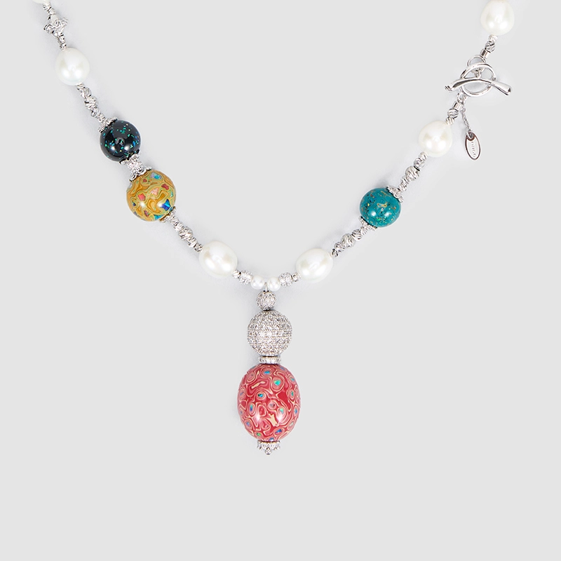Original Handmade Natural Pearls Collar Chain  by OHGG - OHGGRN24251