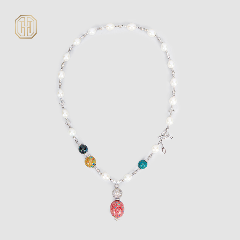 Original Handmade Natural Pearls Collar Chain  by OHGG - OHGGRN24251
