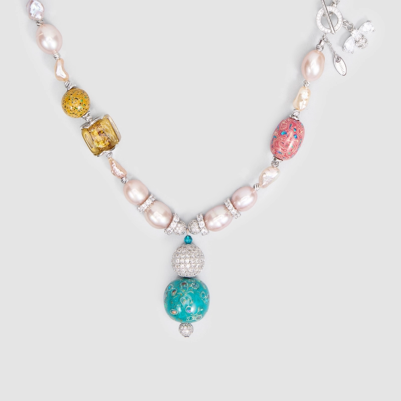 Original Handmade Natural Pearls Collar  by OHGG - OHGGRN24244