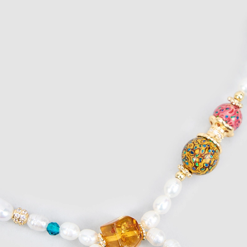 Original Handmade Natural Pearls Collar Chain  by OHGG - OHGGRN24254
