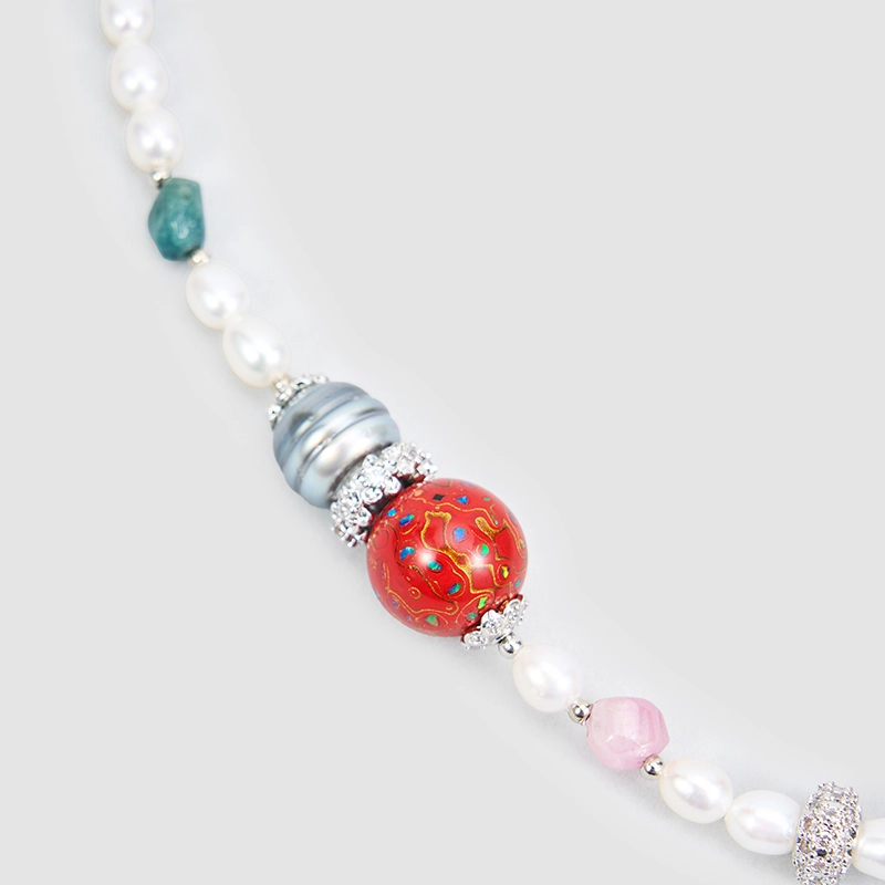 Original Handmade Natural Pearls Collar  by OHGG - OHGGRN24247