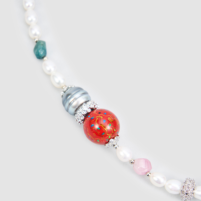 Original Handmade Natural Pearls Collar  by OHGG - OHGGRN24247