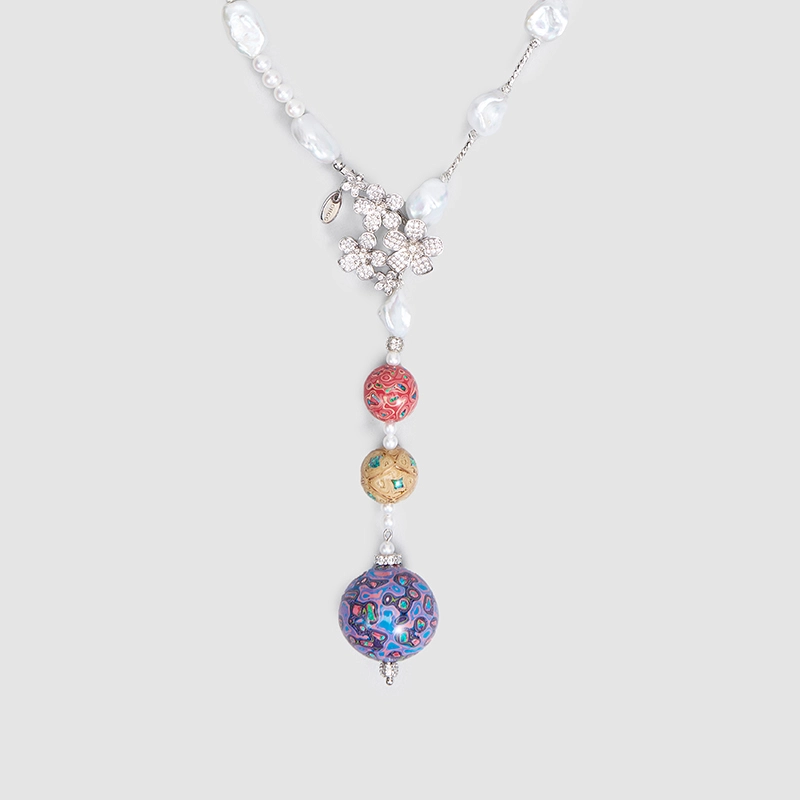 Original Handmade Natural Pearls Collar  by OHGG - OHGGRN24241