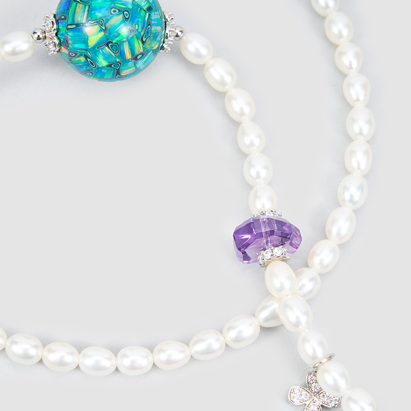 Original Handmade Natural Pearls Long necklace  by OHGG - OHGGRN24238