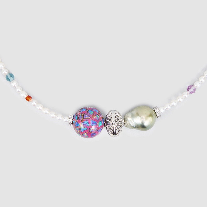 Original Handmade Natural Pearls Collar Chain  by OHGG - OHGGRN24252