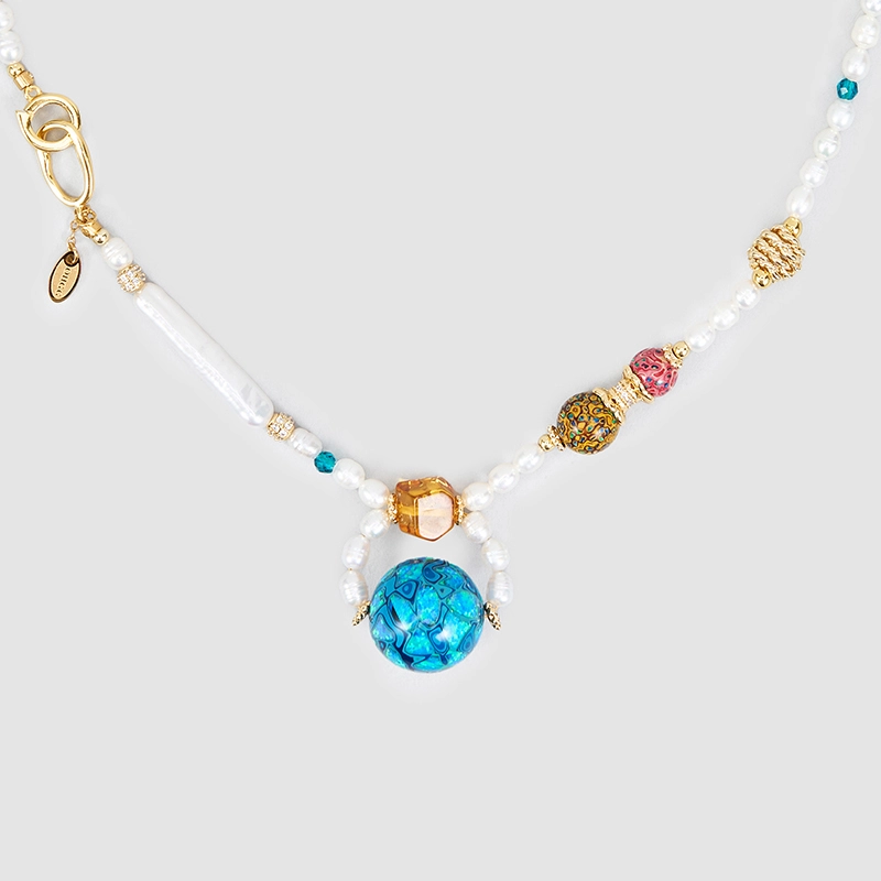 Original Handmade Natural Pearls Collar Chain  by OHGG - OHGGRN24254