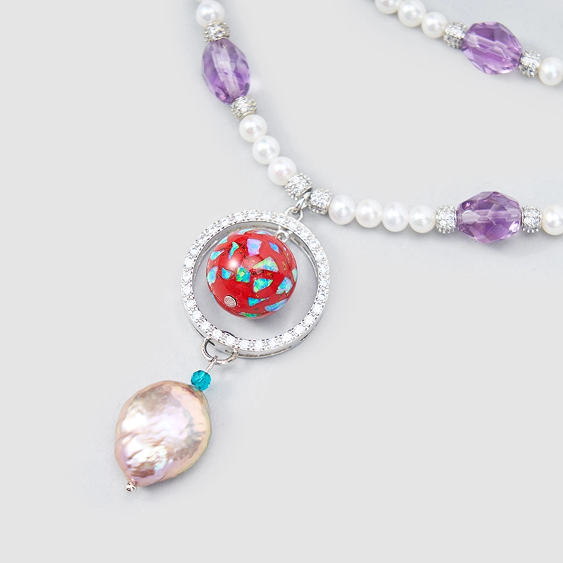 Original Handmade Natural Pearls Collar  by OHGG - OHGGRN24236