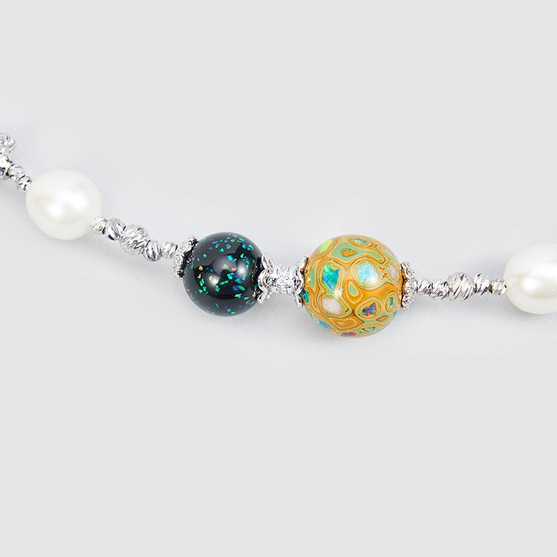 Original Handmade Natural Pearls Collar Chain  by OHGG - OHGGRN24251