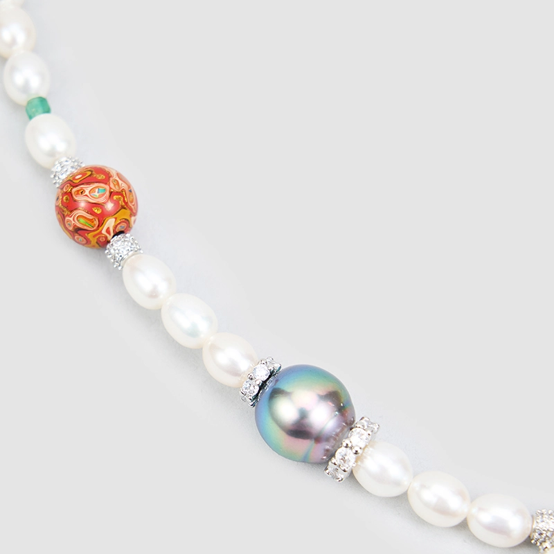 Original Handmade Natural Pearls Collar  by OHGG - OHGGRN24245