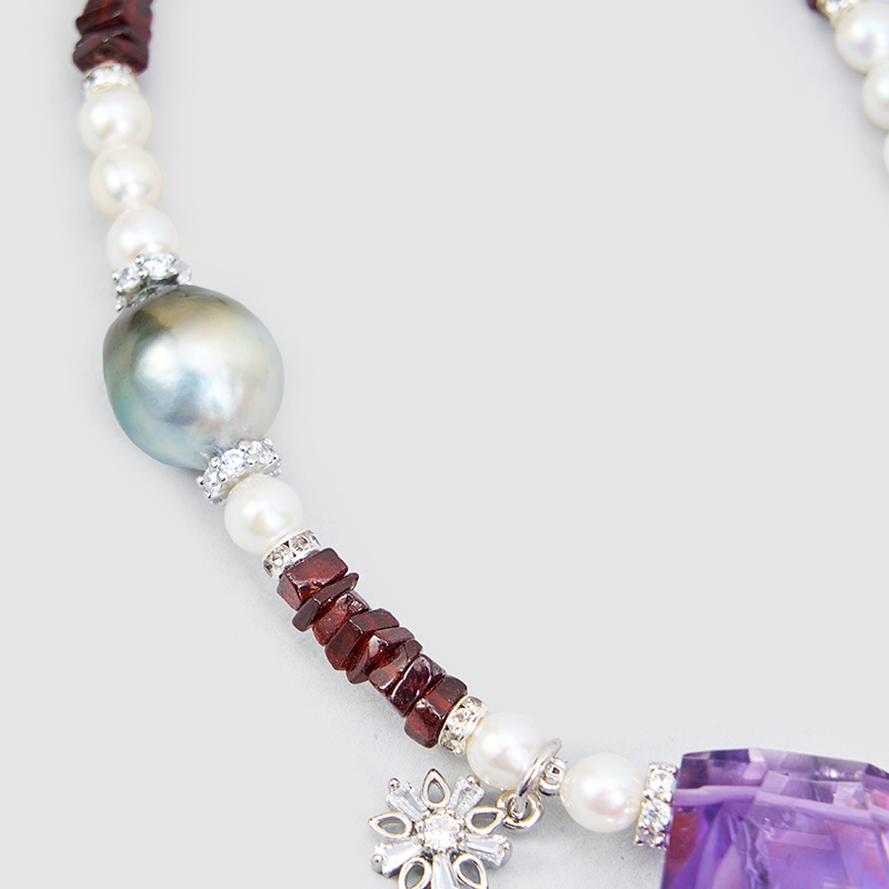 Original Handmade Natural Pearls Collar Chain  by OHGG - OHGGRN24250