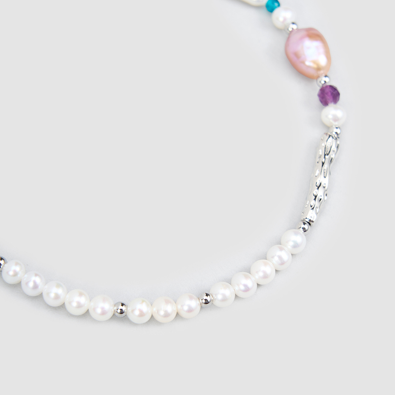 Original Handmade Natural Pearls Collar  by OHGG - OHGGRN24249