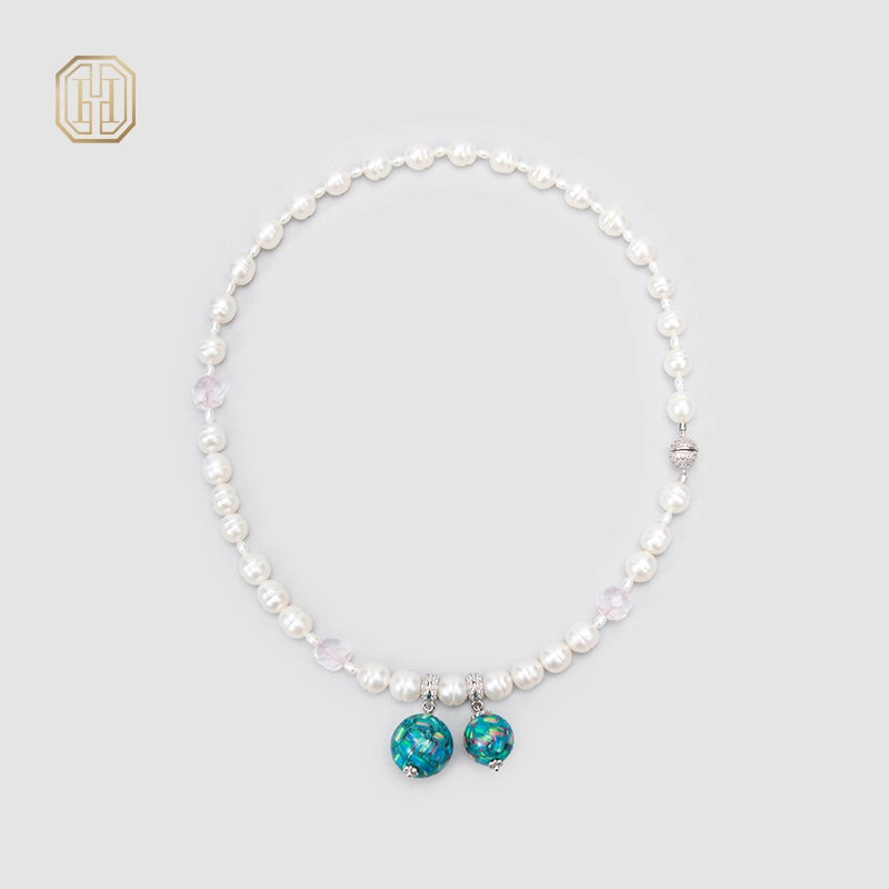 Original Handmade Natural Pearls collar chain by OHGG - OHGGRN24306