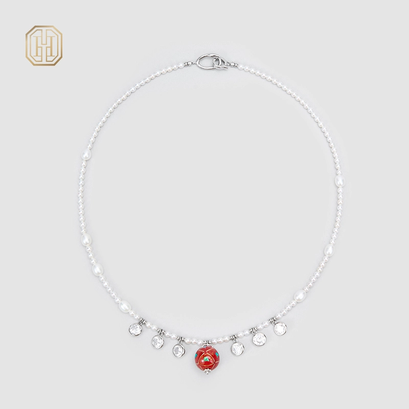 Original Handmade Natural Pearls collar chain by OHGG - OHGGRN24302