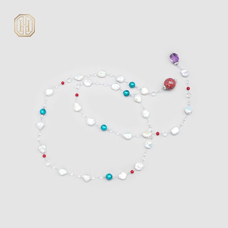 Original Handmade Natural Pearls collar chain by OHGG - OHGGRN24304