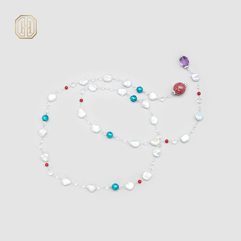 Original Handmade Natural Pearls collar chain by OHGG - OHGGRN24304