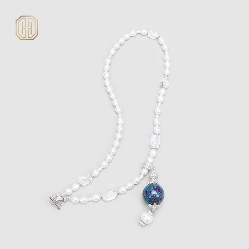 Original Handmade Natural Pearls collar chain by OHGG - OHGGRN24295