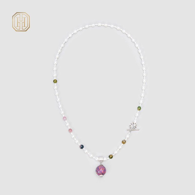 Original Handmade Natural Pearls collar chain by OHGG - OHGGRN24296