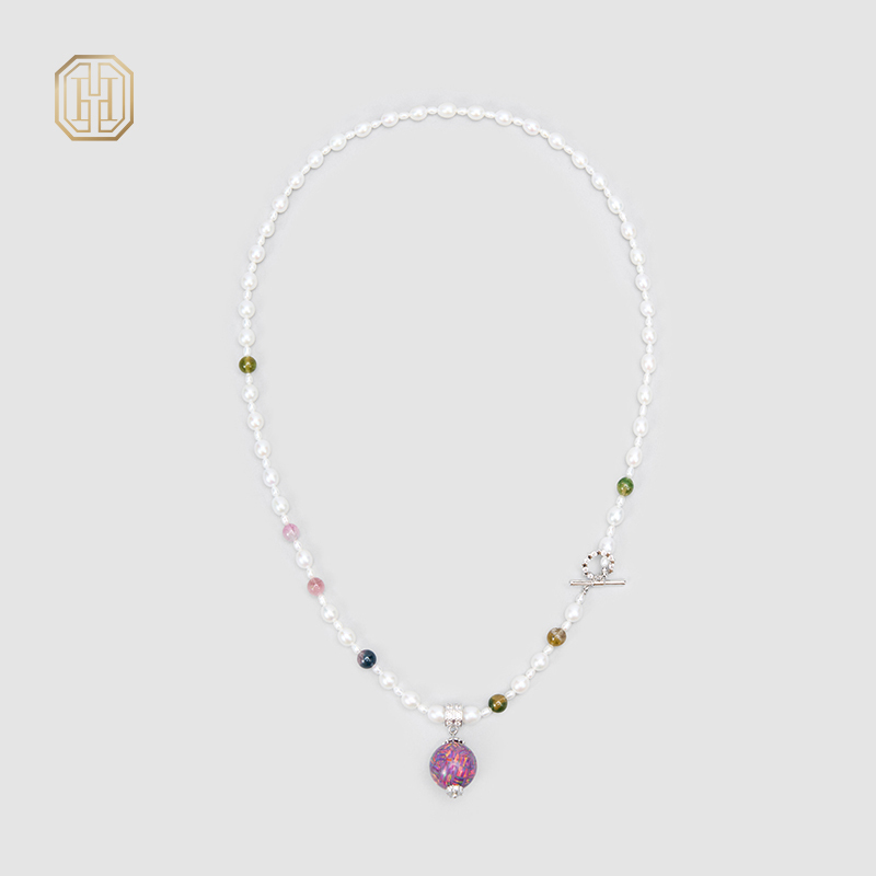 Original Handmade Natural Pearls collar chain by OHGG - OHGGRN24296